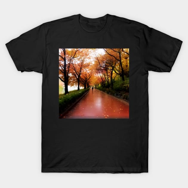 A Walk in the Rain T-Shirt by rosedew